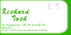 richard toth business card